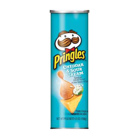PRINGLES Pringles Cheddar & Sour Cream Potato Crisp 5.5 oz., PK14 3800013895